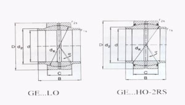 Spherical plain radial bearings with wide inner ring and fitting crack
